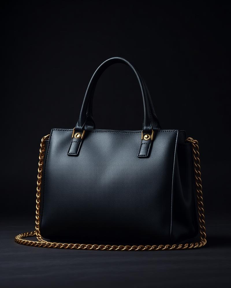 Chain Leather Tote